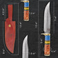 KD Hunting Knife Forged Damascus Steel Knife Camping Knife with Sheath