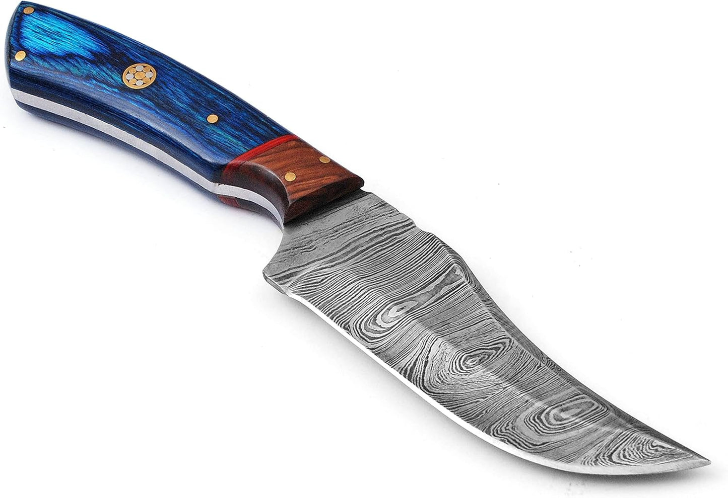 KD Hunting Knife Damascus Steel Knife With Sheath Belt Loop