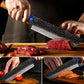 KD Japanese Nakiri Chef Knife 7'' Damascus Kitchen Knife with Gift Box
