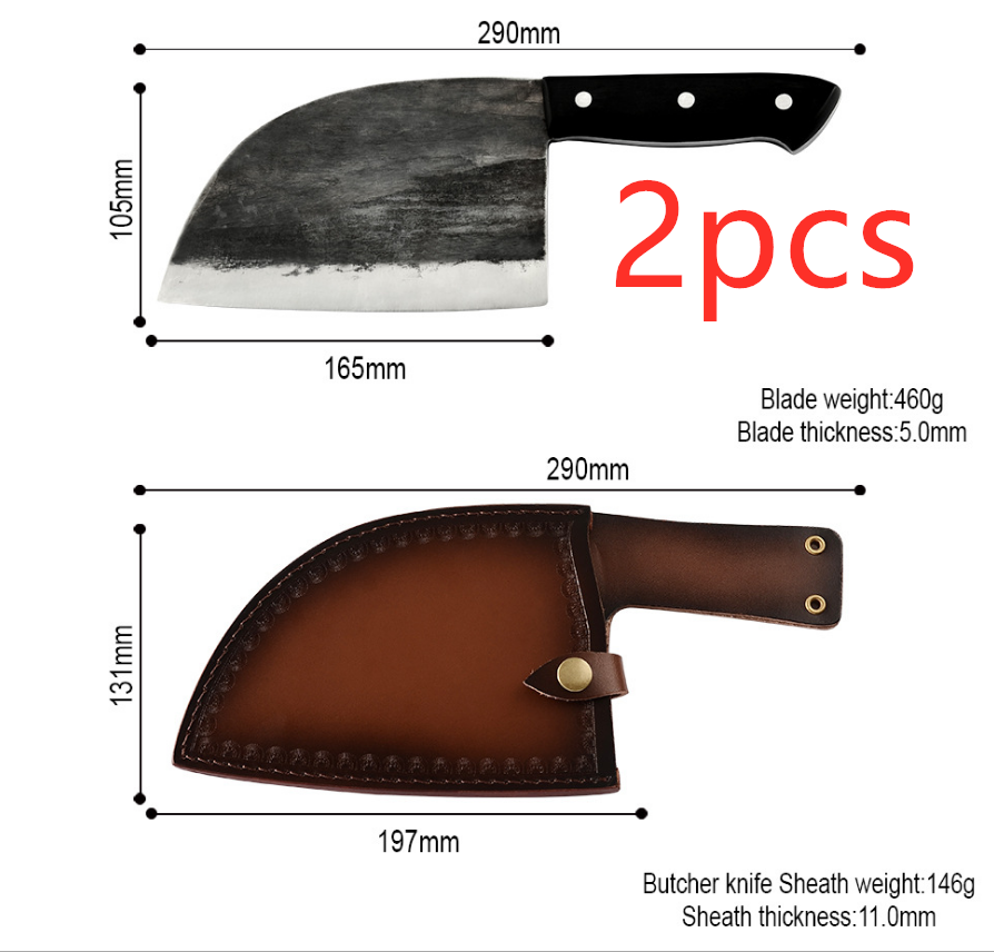 KD Carbon Steel Chopping Knives High Hardness