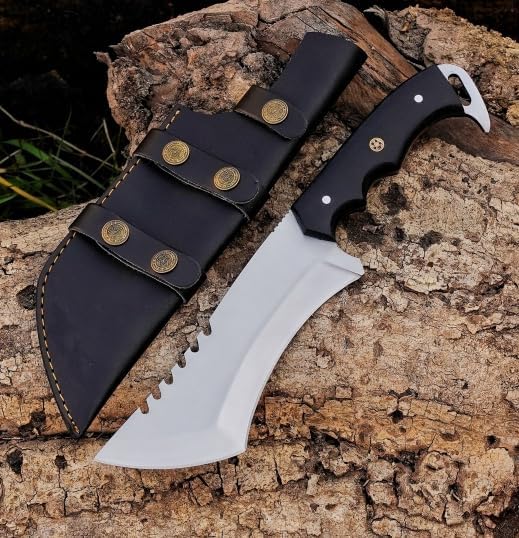 KD Hunting Knife Outdoor Survival Includes Sheath for Easy Carry & Protection