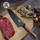KD Japanese Chef Santoku Knife Black Titanium Coated Knife with Gift Box