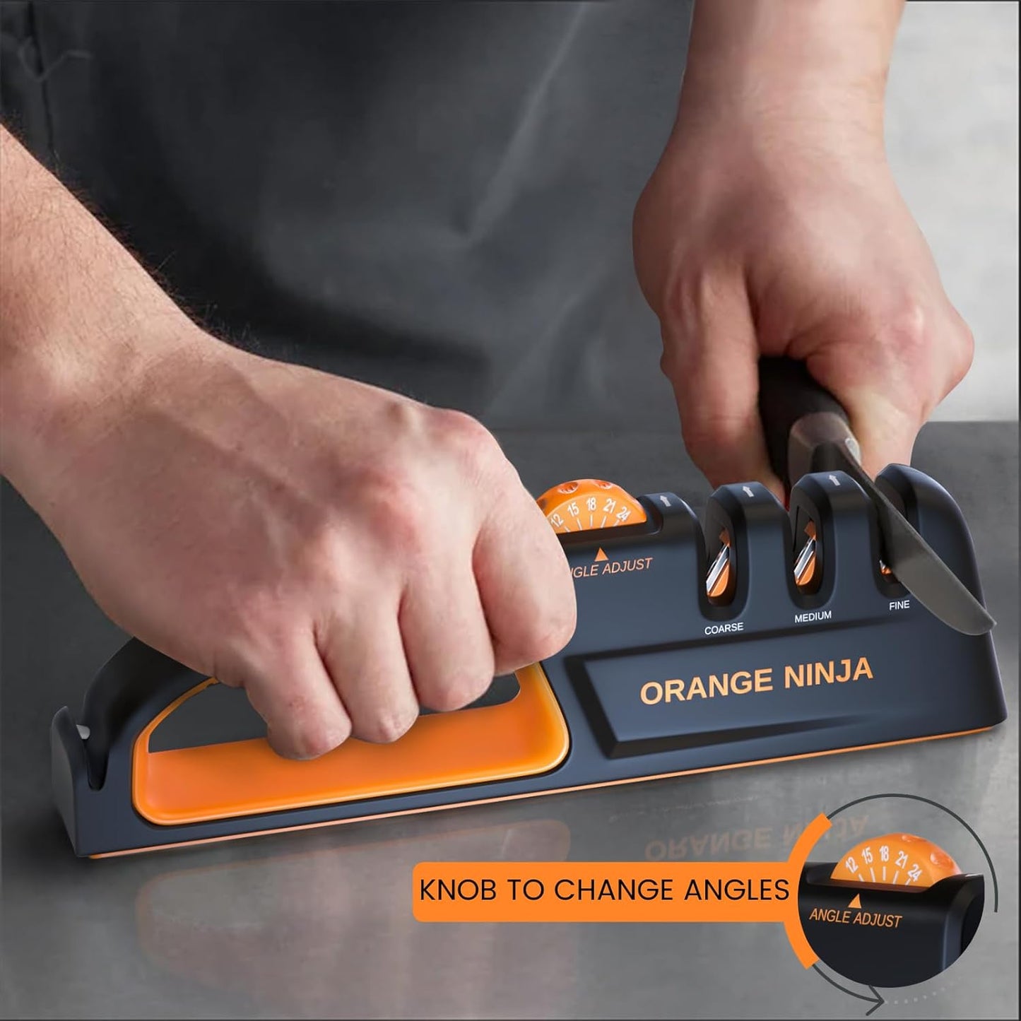 KD Knife Sharpeners for Kitchen 5 Adjustable Sharpening