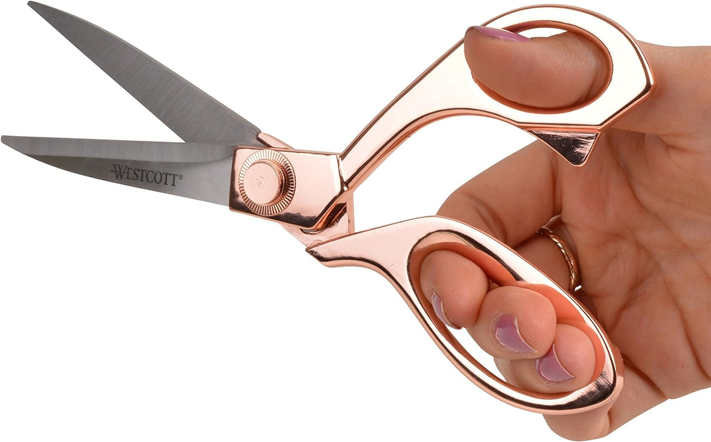 KD 8" Scissors Stainless Steel Rose Gold Scissors For Office and Home