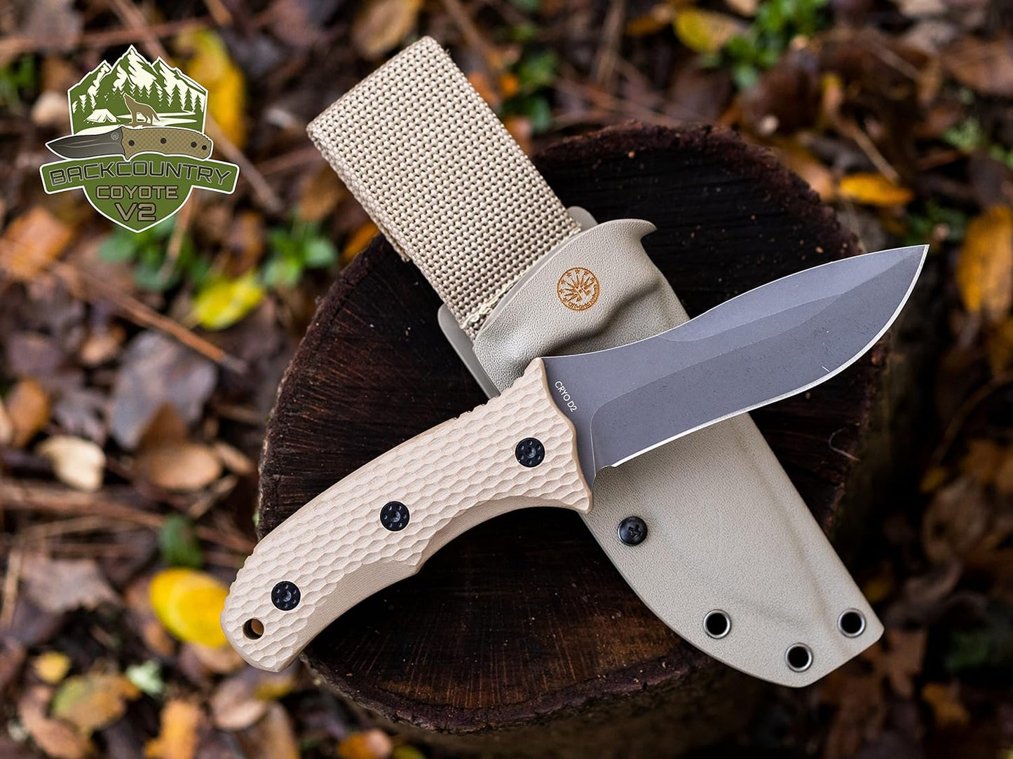 KD Hunting Knife with Kydex Sheath is suitable for Camping