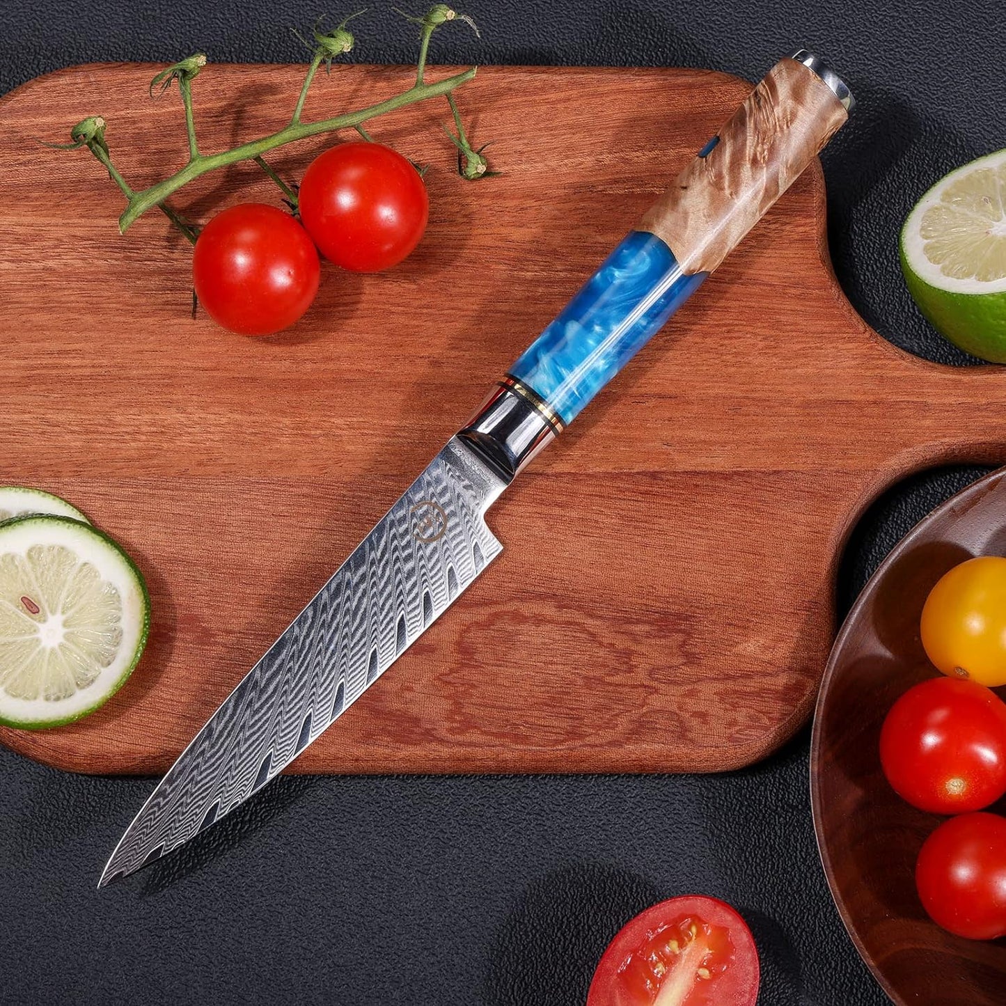 KD Kitchen Utility Knife 5" VG10 66 Layers Damascus Steel knife