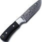 KD Damascus Steel Bowie Hunting Knife for Camping with Leather Sheath