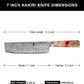 KD Japanese Nakiri Knife 45-layers AUS-10 Damascus Steel with Gift Box