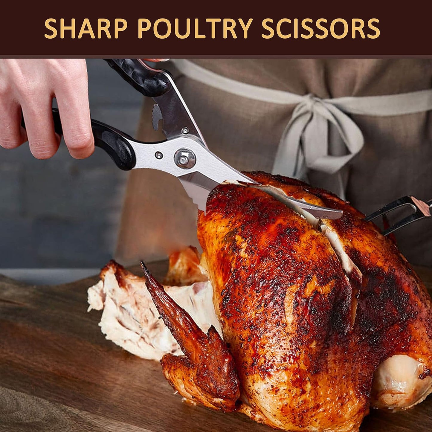 KD Kitchen Scissors Heavy Duty Poultry Shears Stainless Steel