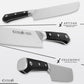KD 7" Nakiri Chef's Knife for Chopping and Slicing with Gift Box