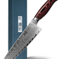 KD Japanese 8" VG-10 Damascus Chef's Knife with Gift Box
