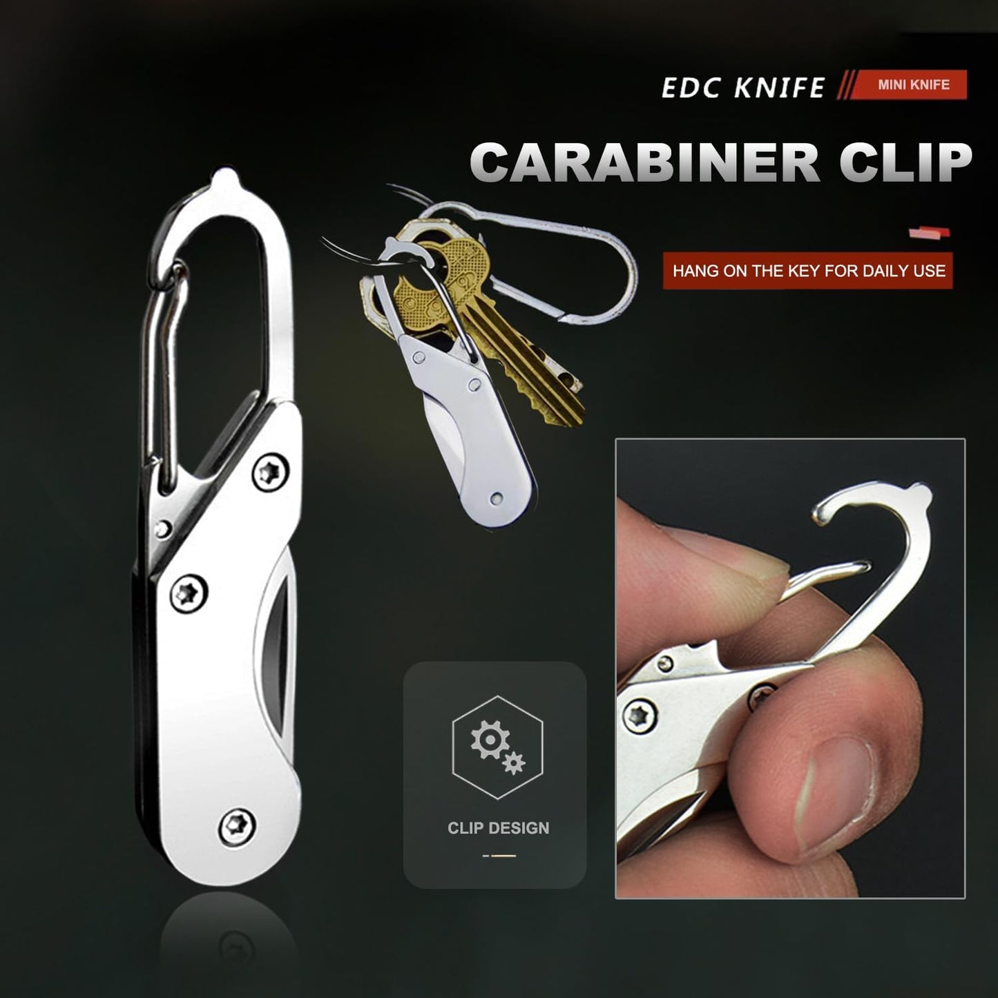 KD Small Folding Pocket Knife Keychain Knife Box Cutter Knife