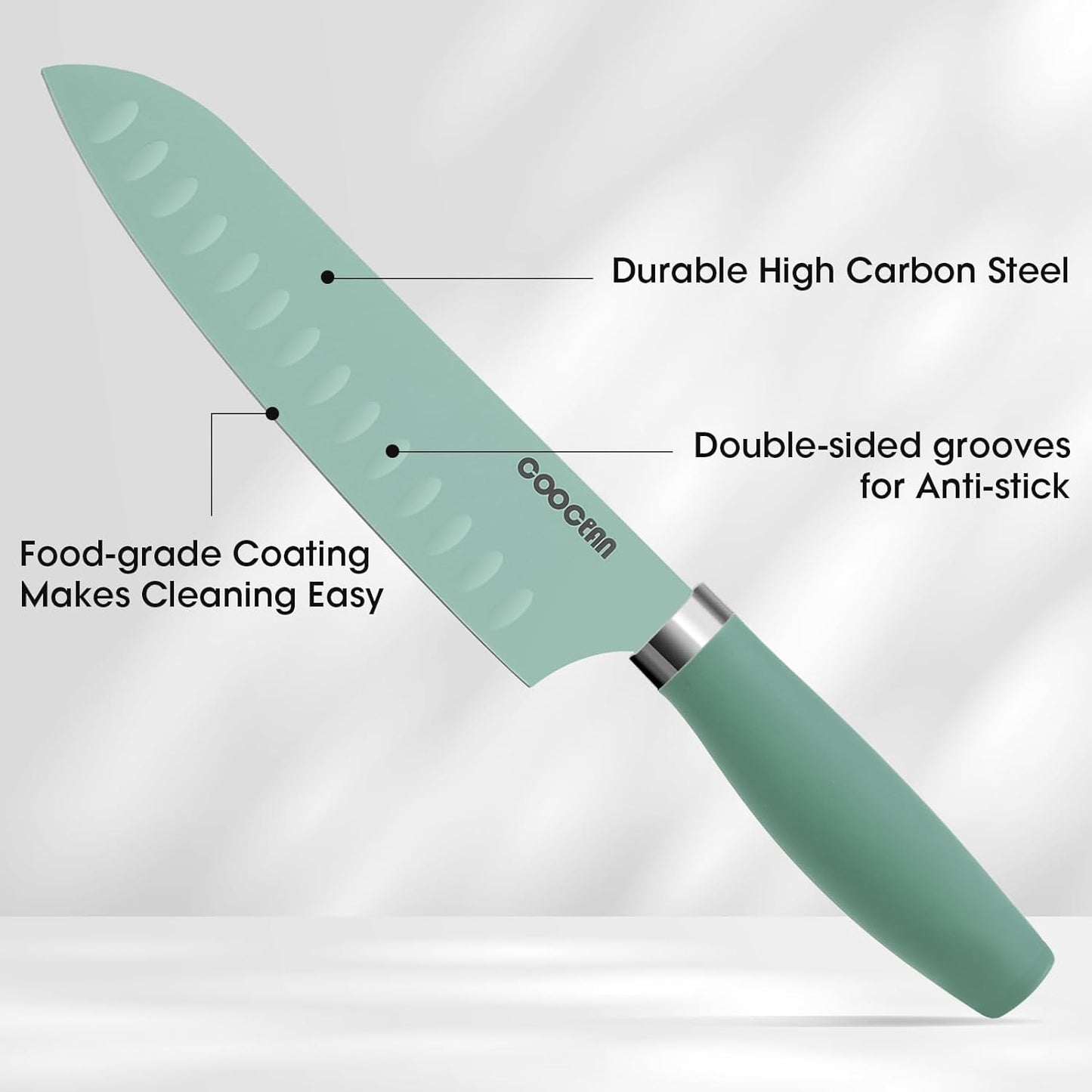 KD Santoku Chef Knife Stainless Steel with Gift Box & Sheath
