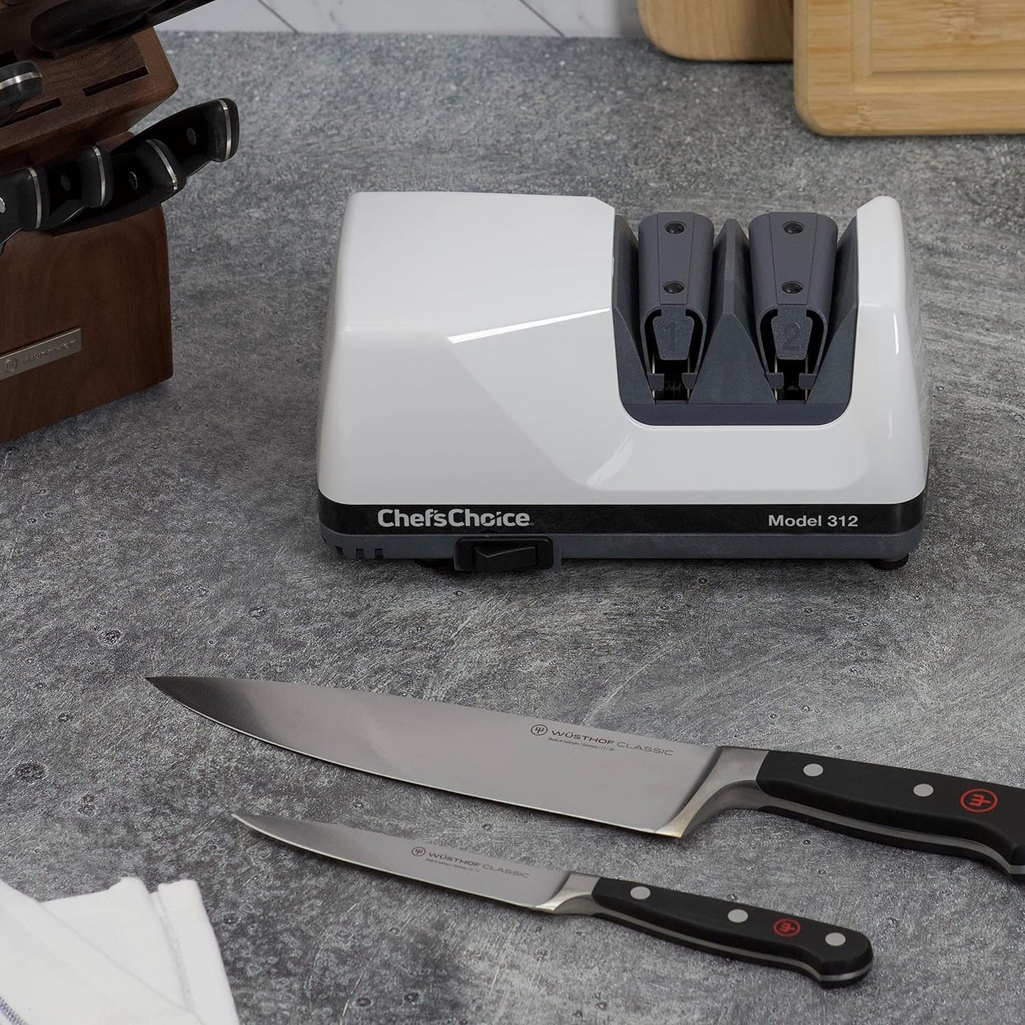 KD Electric Knife Sharpener for Straight-Edge and Serrated Knives