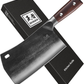 KD 7.5 inch Serbian Cleaver Chef Knife Hand Forged Meat German High Carbon Steel Kitchen Knife