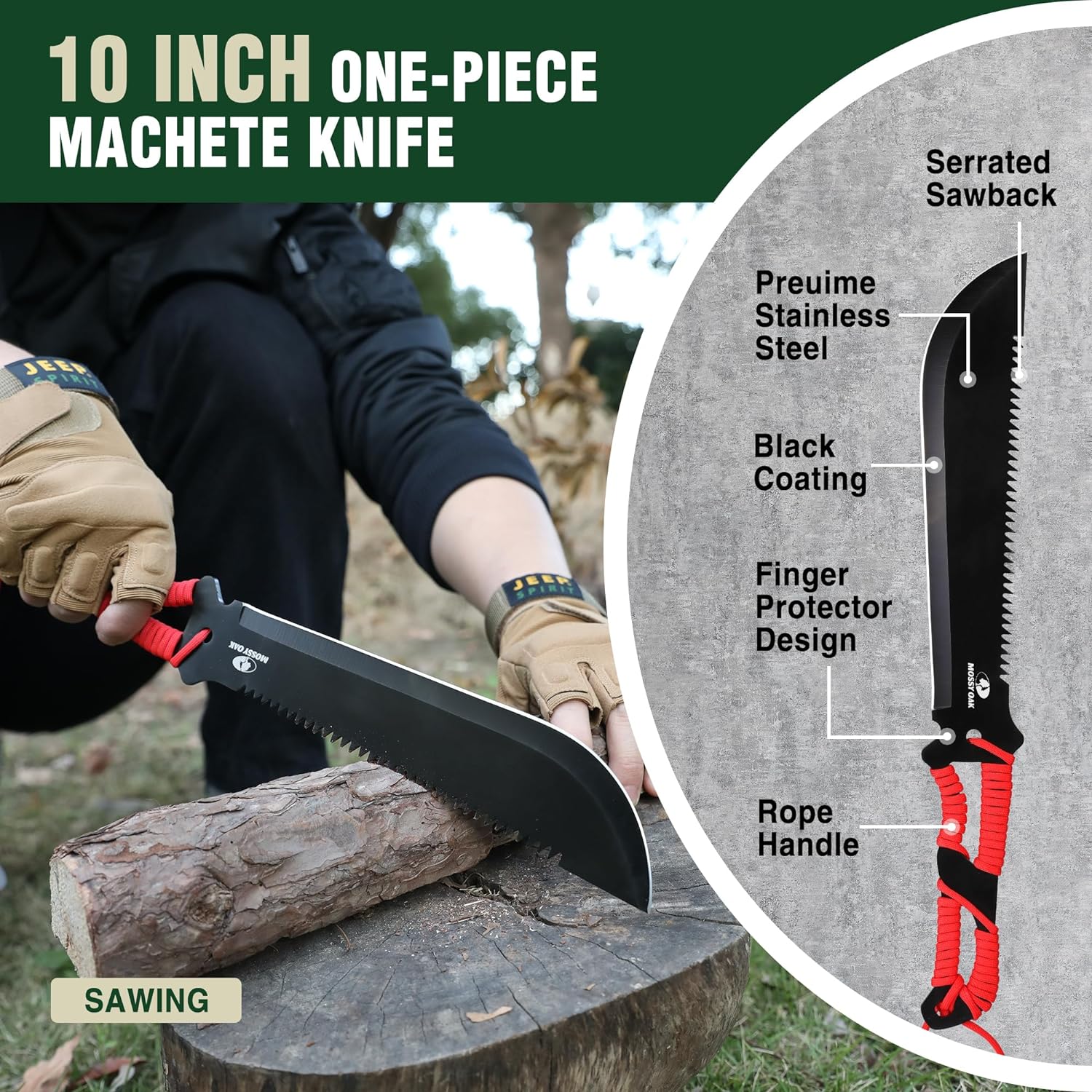 KD Hunting Knife Hatchet and Machete Knife Set with Sheath One-Piece A –  Knife Depot Co.