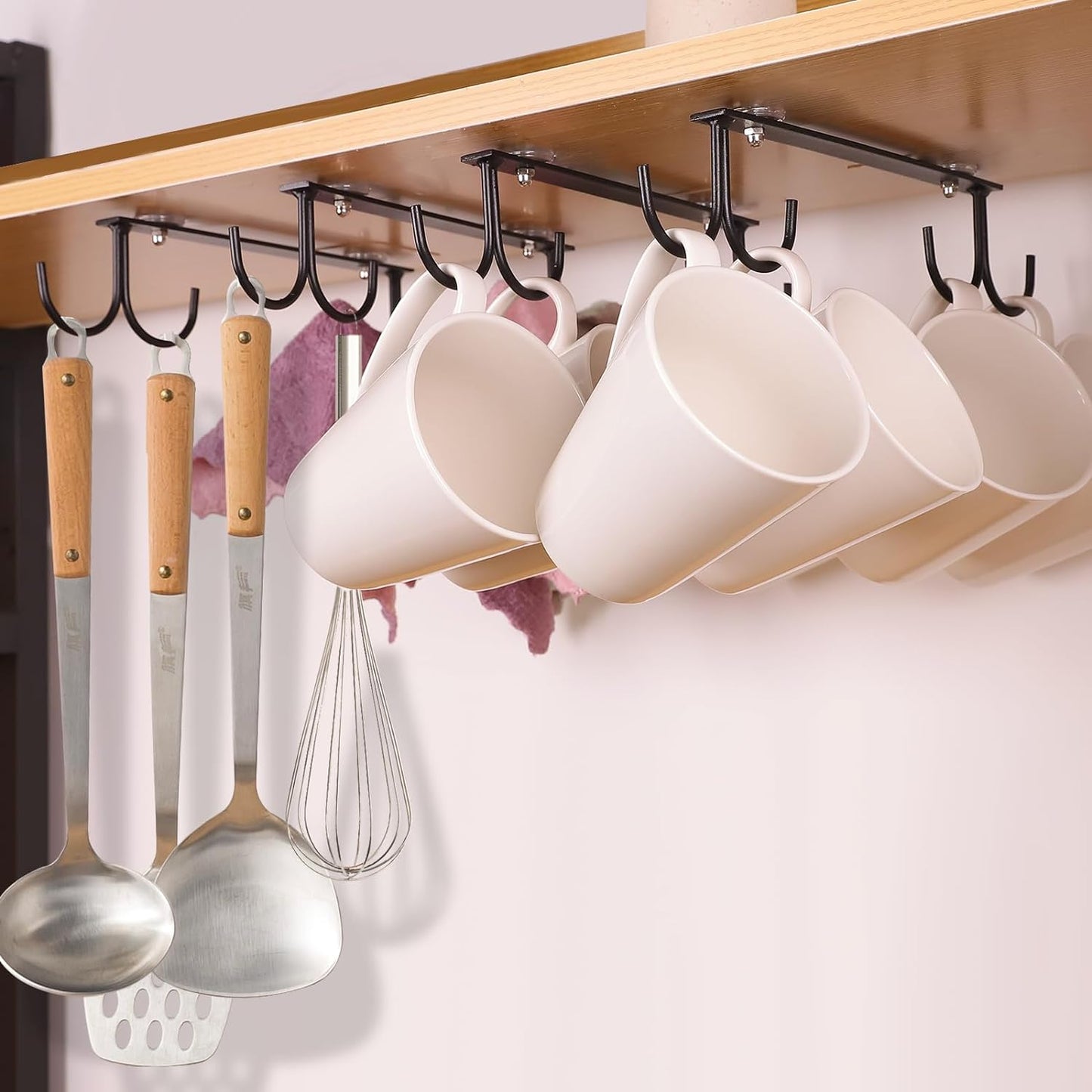 KD Mug Hooks 3 Pieces Under Cabinet Mug Holder