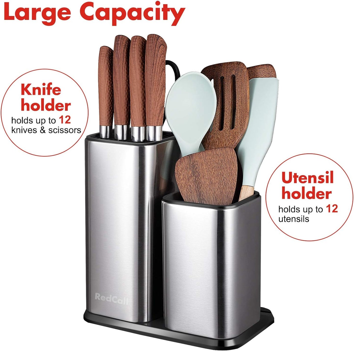 KD Kitchen Knife Holder Stainless Steel Universal Knife Block