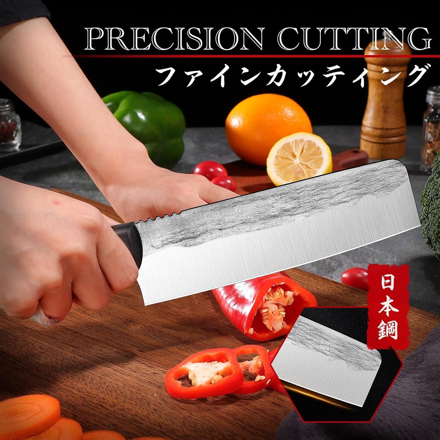 KD Hand Forged Nakiri Chef Knife High Carbon Steel with Gift Box
