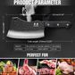 KD 7.1 inch Serbian Cleaver Chef Knife Hand Forged Meat German High Carbon Steel Kitchen Knife