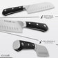 KD 5" Santoku Chef Knife German Stainless Steel with Gift Box