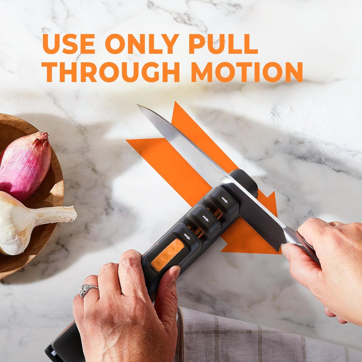 KD Knife Sharpeners for Kitchen 5 Adjustable Sharpening