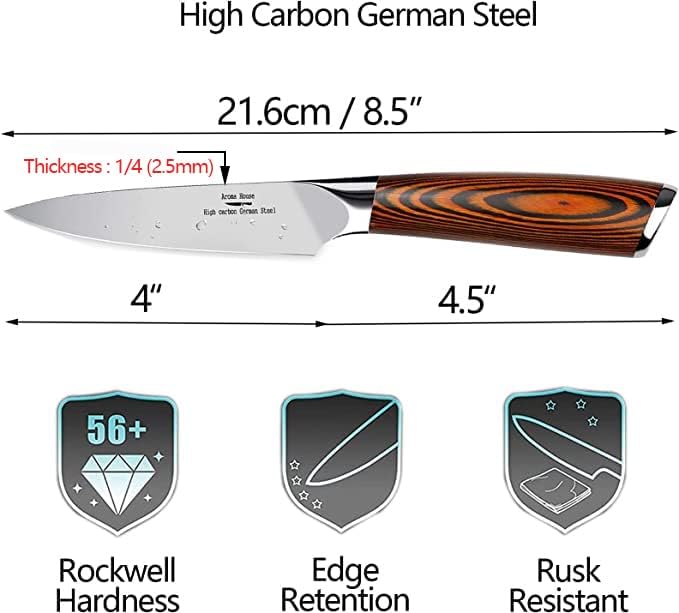KD 4" Paring Kitchen Knife German Stainless Steel