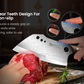 KD Chinese Cleaver Butcher Knife Bone Chopper, Slicing Meat Vegetables With Herb Stripper And Sheath