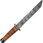 KD Hand Forged Hunting Knife Damascus Steel with Leather Sheath