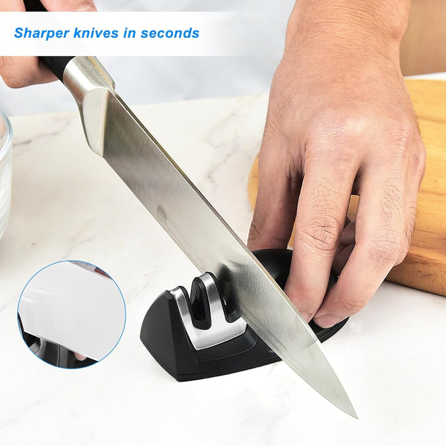 KD Knife Sharpener 2-Stage Coarse & Fine Knife Sharpening