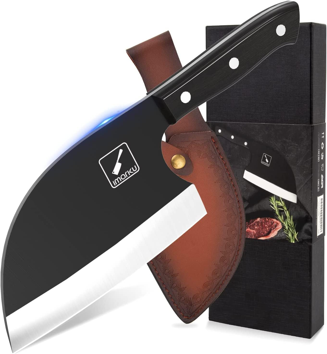 KD Serbian Cleaver Butcher Knife: Perfect for BBQ and Camping