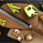 KD Japanese Sushi Knife 33 layers Damascus Steel with Leather