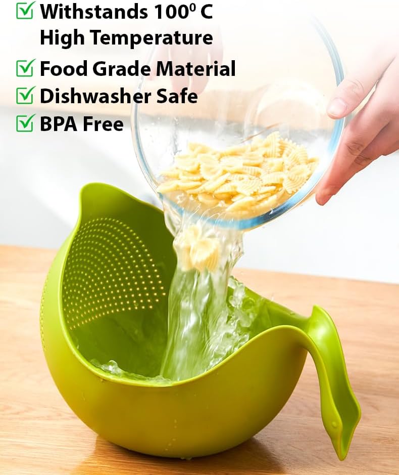 KD Strainer and Colander Rice Bowl Pasta Strainer Quinoa Strainer Rice Washer