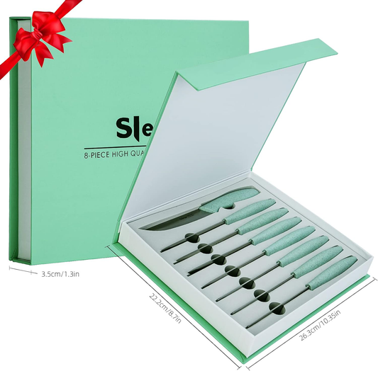 KD Deluxe Steak Knife Collection: 8-Piece Set with Gift Box