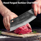 KD Serbian Chef Cleaver Knife Vegetable Slicing Knife German High Carbon Steel Meat Butcher Kitchen Knife