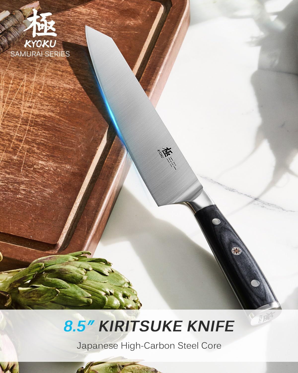 KD Japanese Kiritsuke Chef Knife Pakkawood Handle Gift Box