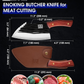 KD 7.1 Inch Hand-Forged Meat Cleaver with Leather Sheath: Razor-Sharp Butcher Knife for Home Kitchen and Outdoor Use