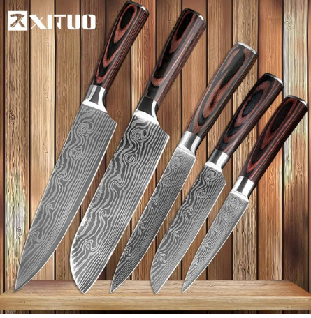 KD Carpenter's Special Set 6-piece Set 8-piece Set Knife Chef Knife