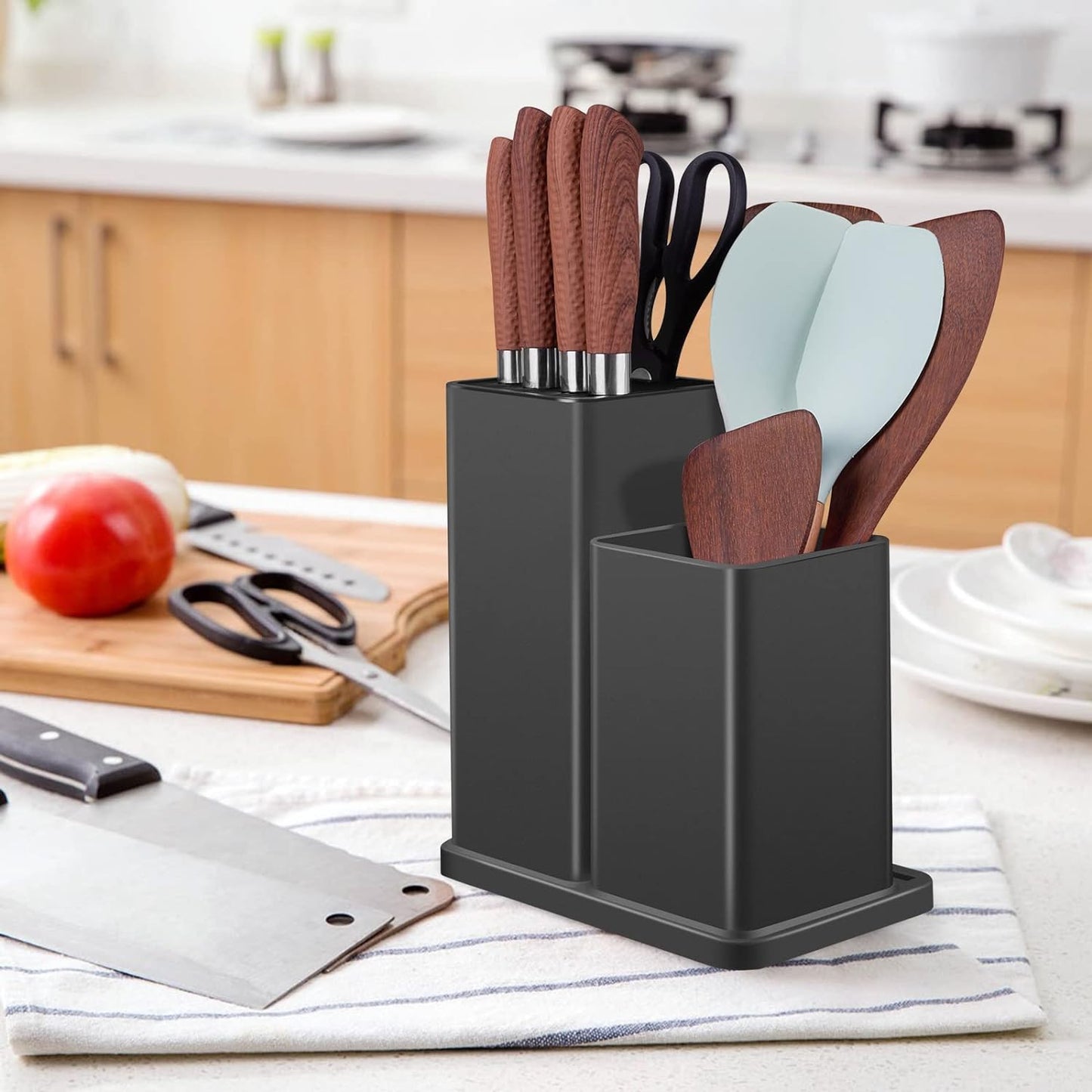 KD Universal Knife Block Knife Utensil Holder for Countertop