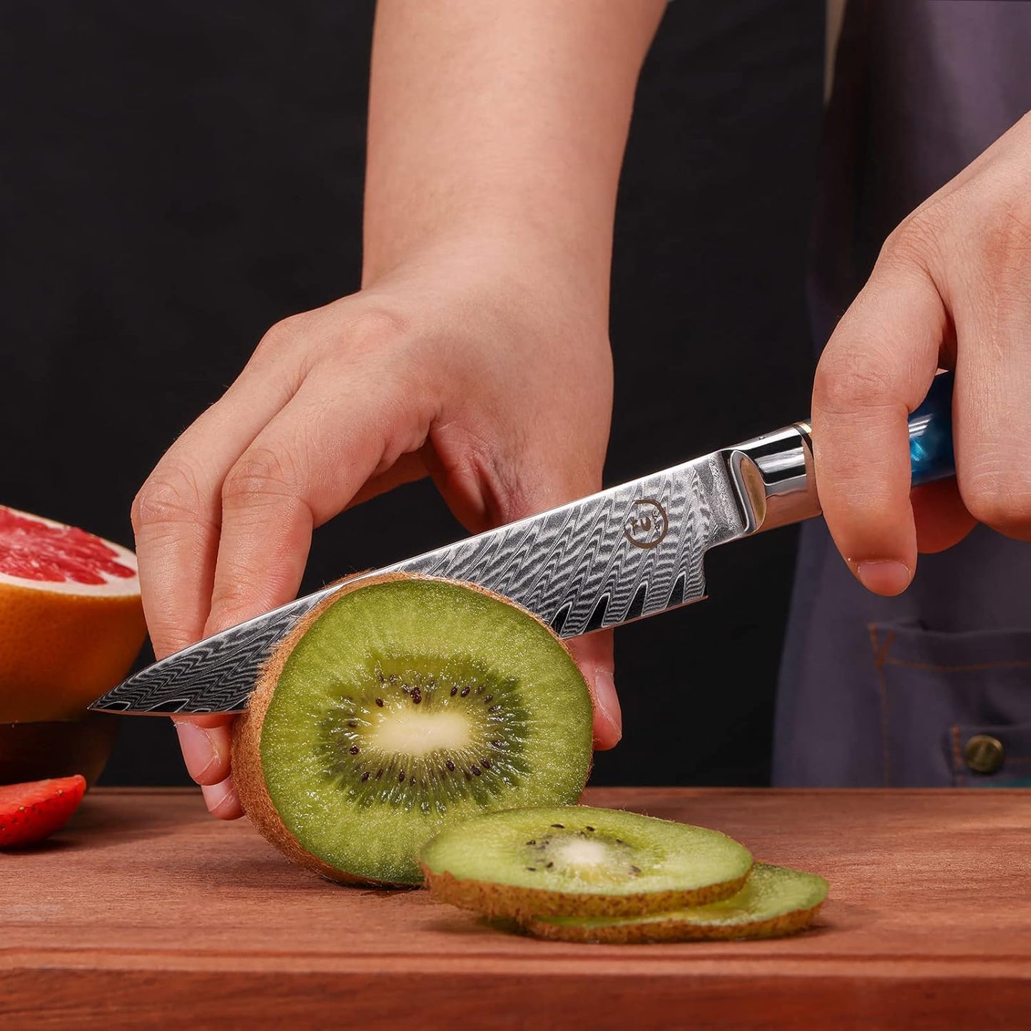 KD Kitchen Utility Knife 5" VG10 66 Layers Damascus Steel knife