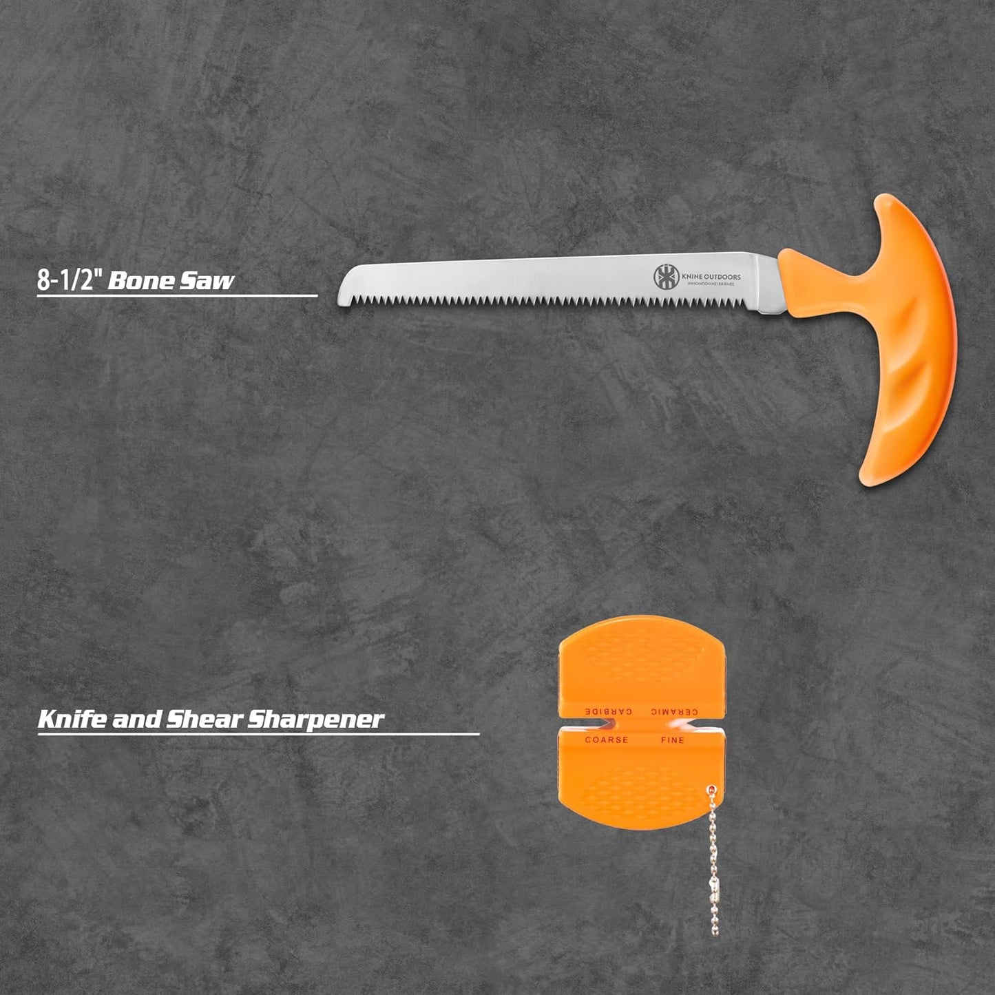 KD Hunting Knife Set 8 Pieces with Nylon Belt Sheath