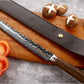 KD Japanese Sushi Knife 33 layers Damascus Steel with Leather