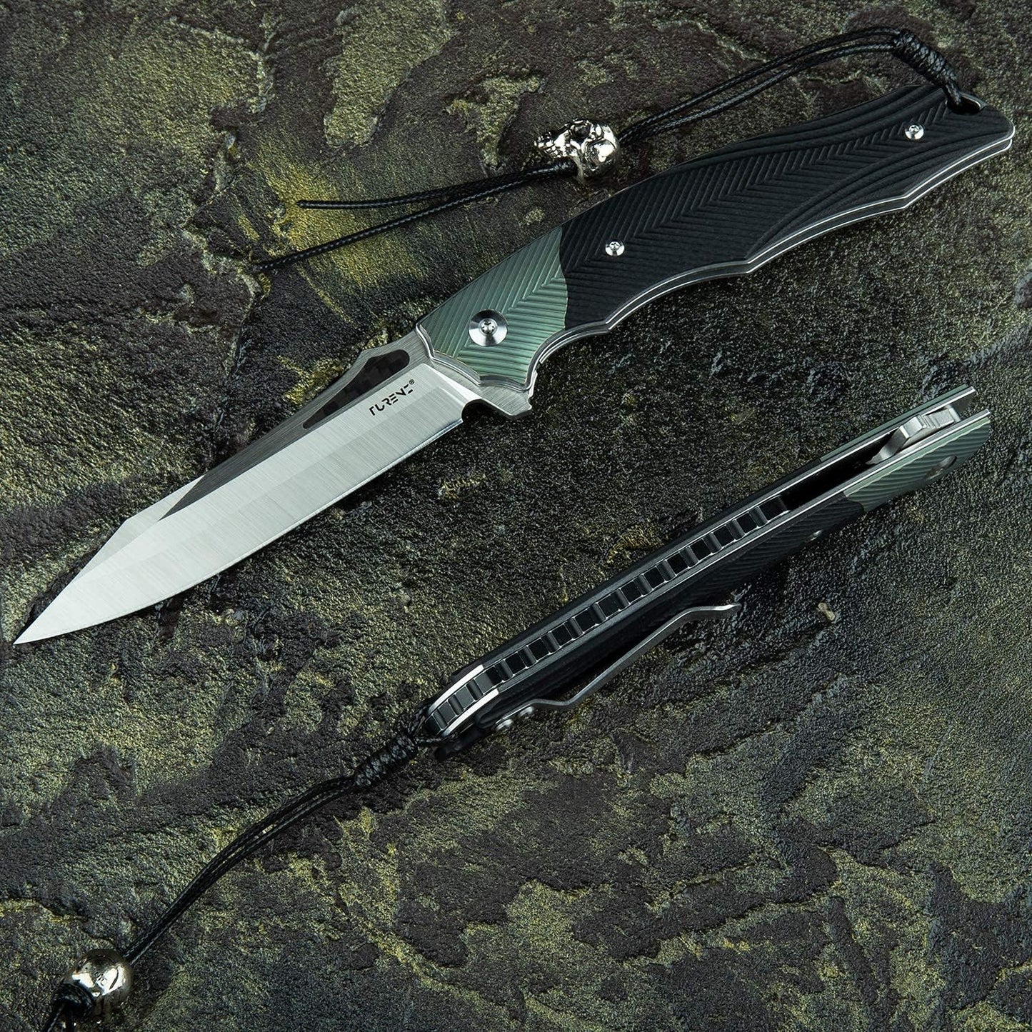 KD Folding Pocket Knife Titanium and G10 Handle Knives for Camping