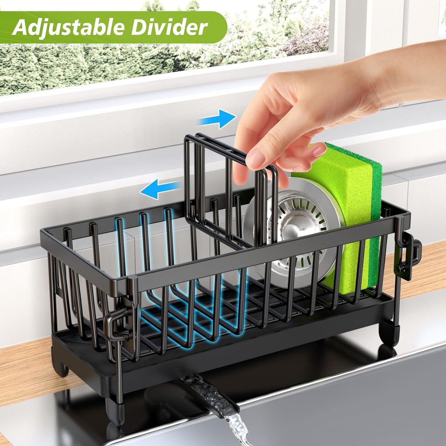 KD Kitchen Sink Organiser Stainless Steel Sponge Holder