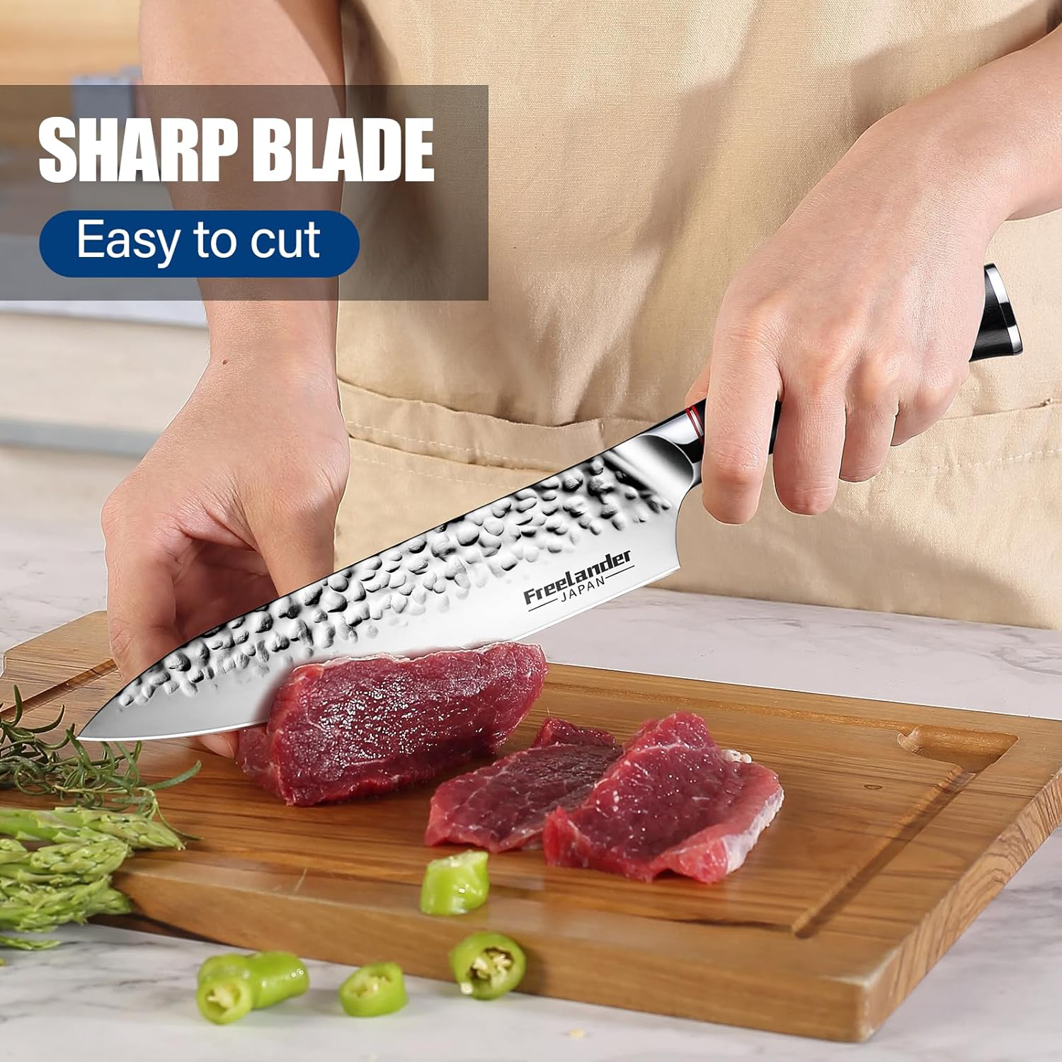 8 Chef Knife, Professional Stainless Steel Kitchen Cooking Knife, Sharp  Meat Cutting Knives with Gift Box 
