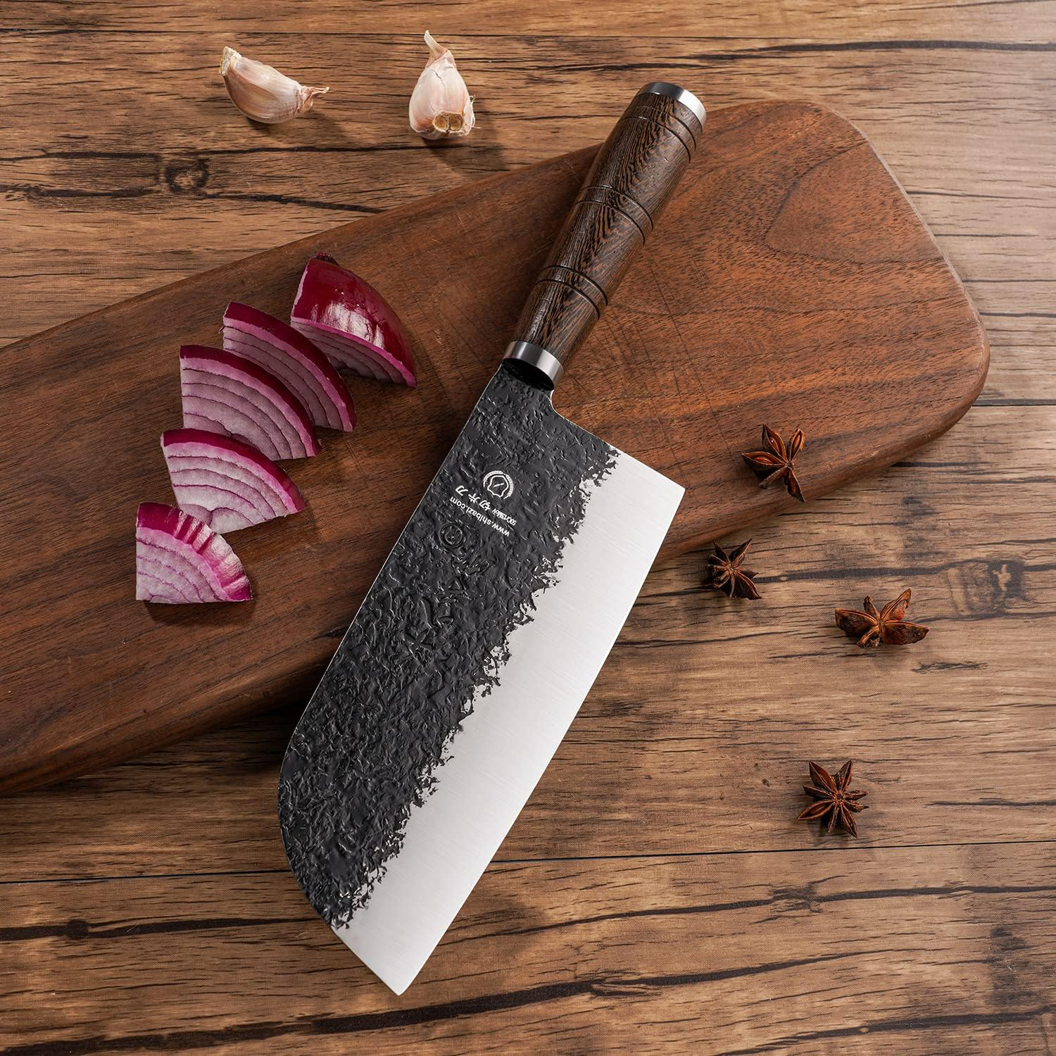 KYOKU 7 Inch Vegetable Cleaver - Daimyo Series - Vegetable Knife with  Ergonomic Rosewood Handle, & Mosaic Pin - Japanese 440C Stainless Steel  Kitchen