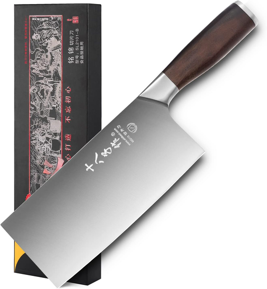 KD Professional 7-Inch Meat Cleaver: Super Sharp Stainless Steel Blade