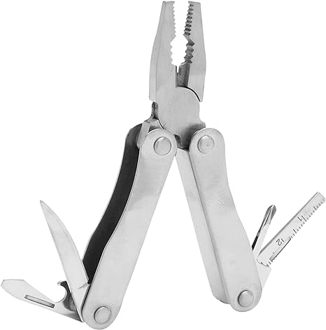 KD Stainless Steel 5-in-1 Multi-Tool Screwdriver, Pliers, Knife, Bottle Opener, and Cutter