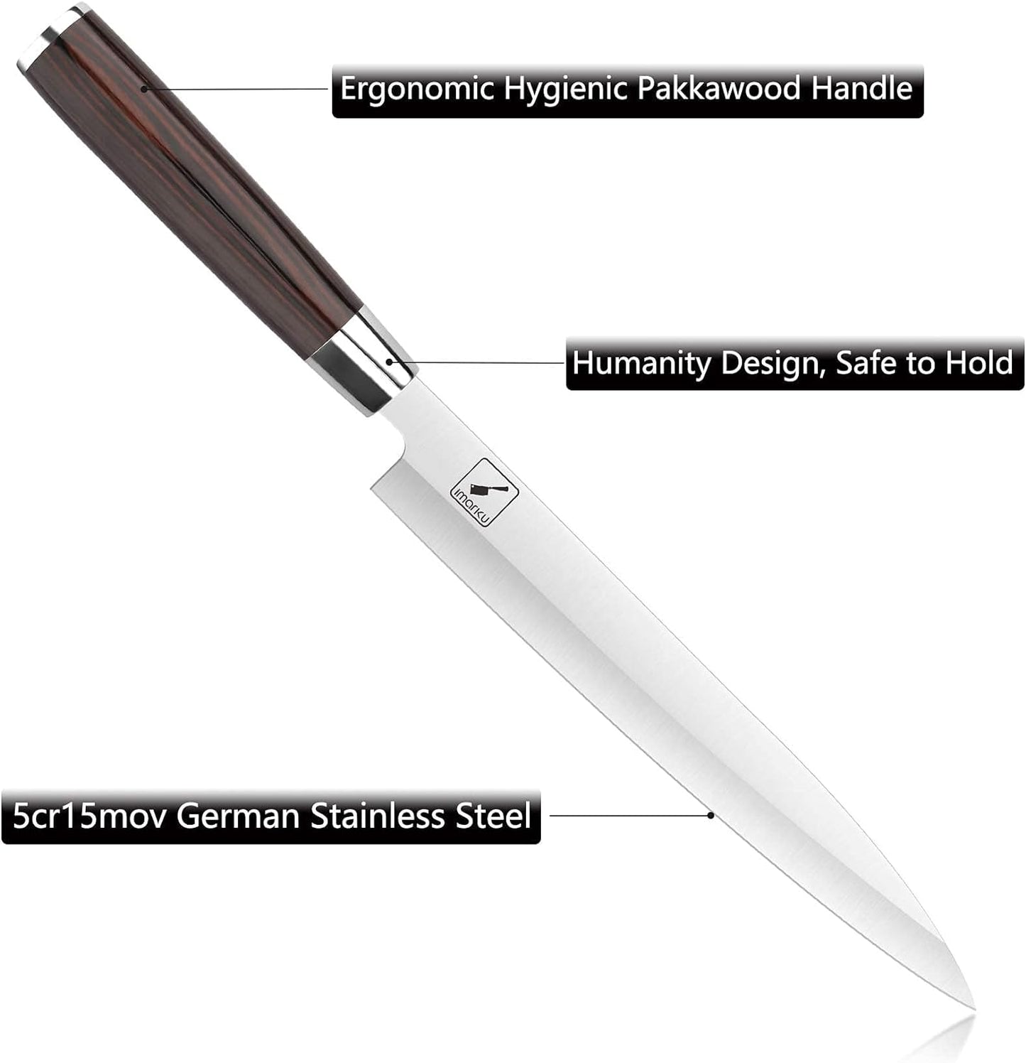 KD Japanese Sashimi Sushi Knife 10" Yanagiba Knife