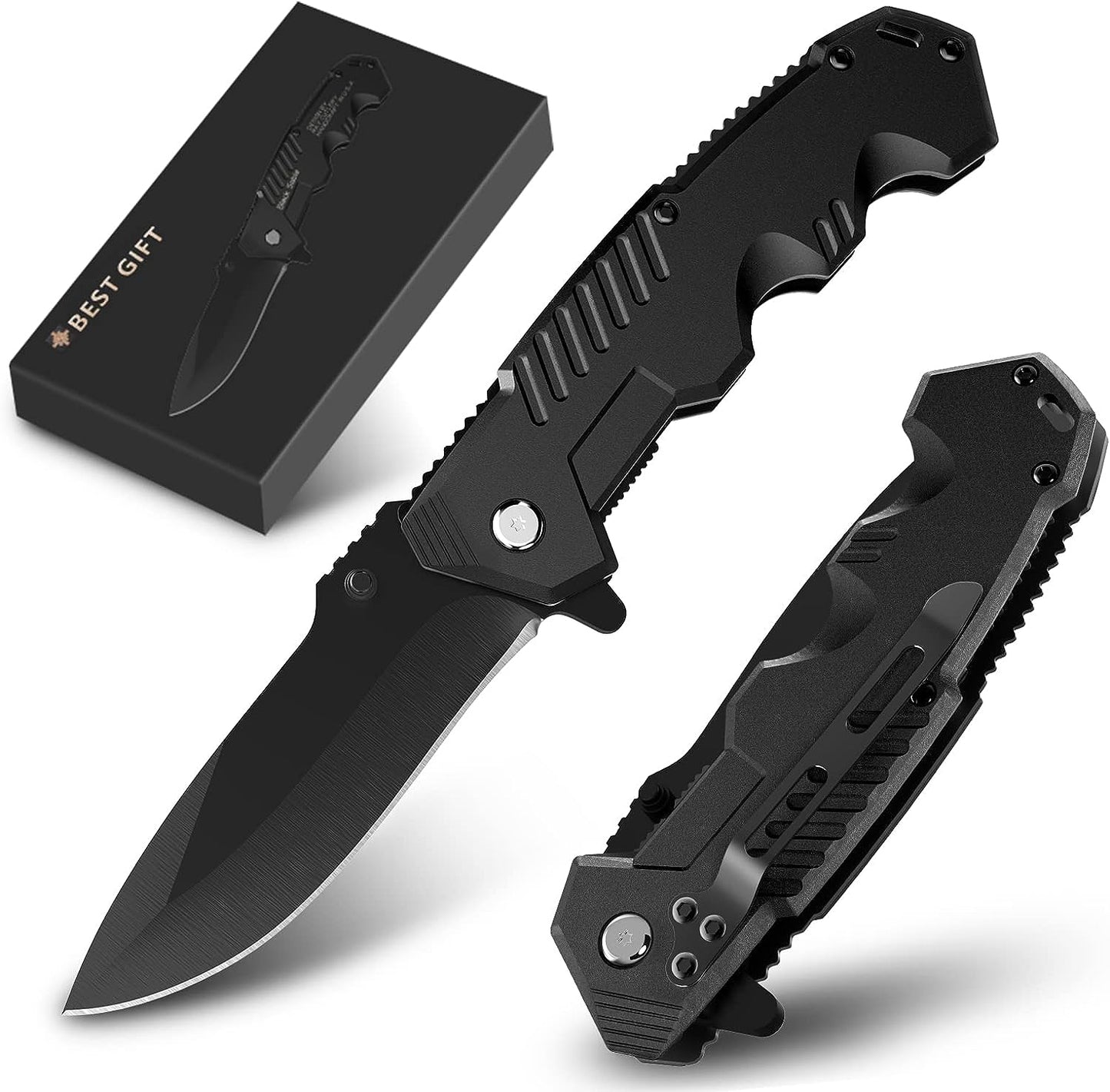 KD Pocket Folding Knife Camping Hunting, Tactical, Survival
